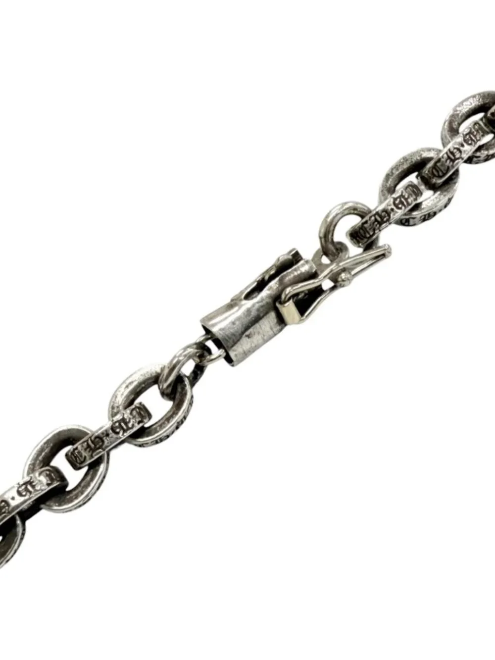 Chrome Hearts Paper Chain 18 Inch Logo Necklace Silver